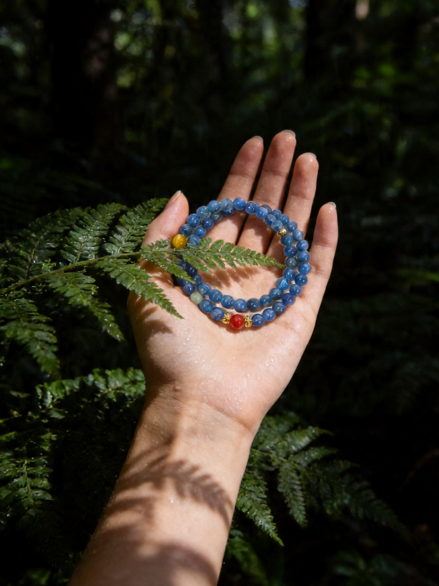 The Mogao Blue - Kyanite & Nan Hong Agate