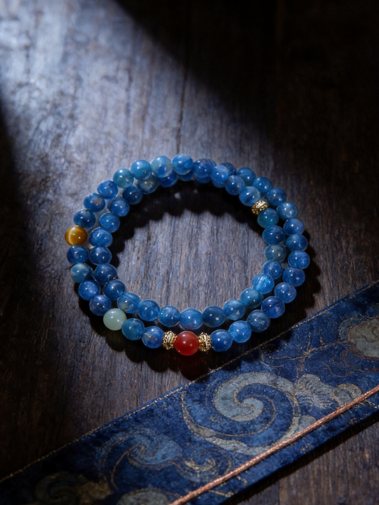 The Mogao Blue - Kyanite & Nan Hong Agate